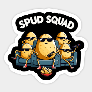 Spud Squad | Cute and cool potato friend squad | funny potato spuds Sticker